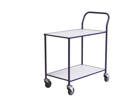 Bordsvagn 2 hyllplan Blå/vit - Lyreco - Emballage och lagerutrustning - Lagerutrustning - Vagnar