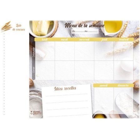 Magnetisk planering Mina menyer och min inköpslista