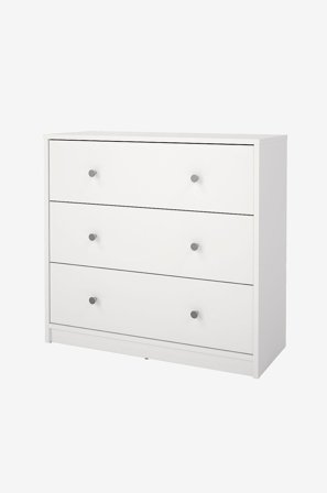 Tvilum - May Kommode 3 skuffer - Hvid - Kommoder - Fra Homeroom