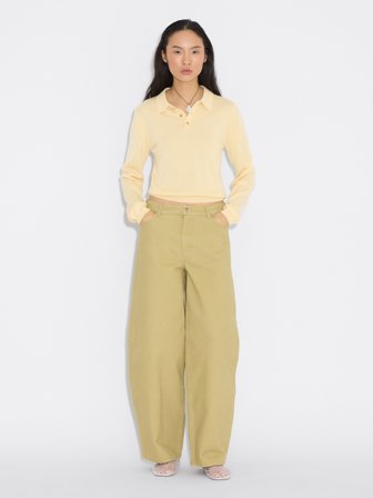 Holzweiler Florence Polo Sweater - Light Yellow - Women's - XL