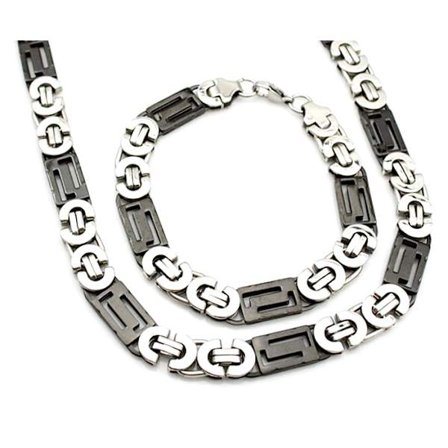 Rostfritt stål halsband + armband Set