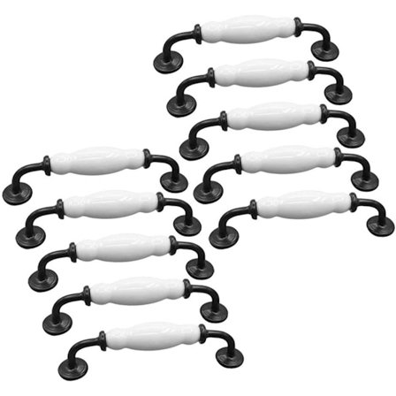 (128MM) 10 X Møbelhåndtak, Rørstang Håndtak, Møbel Dørstang Håndtak, Kjøkkenskap Dørstang Håndtak med Skruehull Avstand