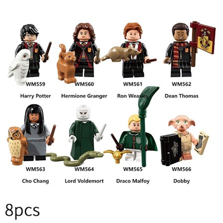 8 STK Harry Potter Byggeklodser Figurer Legetøj Julegave til Børn