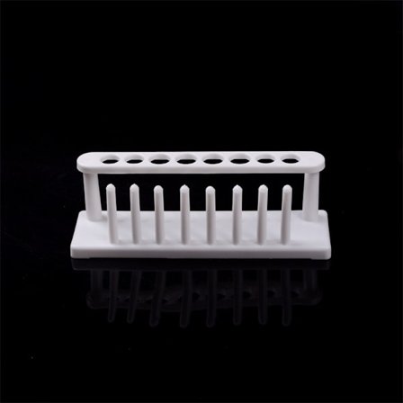 8-reikäinen muovinen koeputkiteline, koeputkien säilytysteline