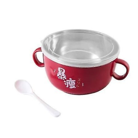 Rustfrit Stål Instant Noodle Skål Bærbar Forseglingslåg