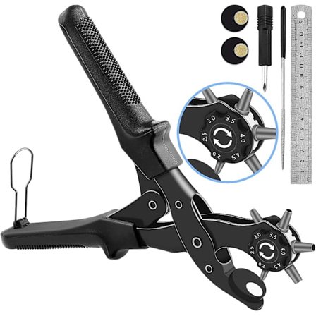 Nahka-reikätyökalu, [päivitetty versio][täydellinen setti] Vyötyökalu, Raskas pyörivä pihdit