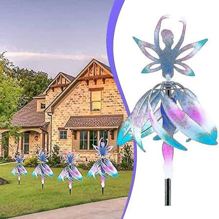 2024 Metal Fe Ballerina Vind Spinner Vindmølle Metal Skulpturer Indendørs Udendørs Have Ornamenter Til Have Terrasse Gård Dekoration