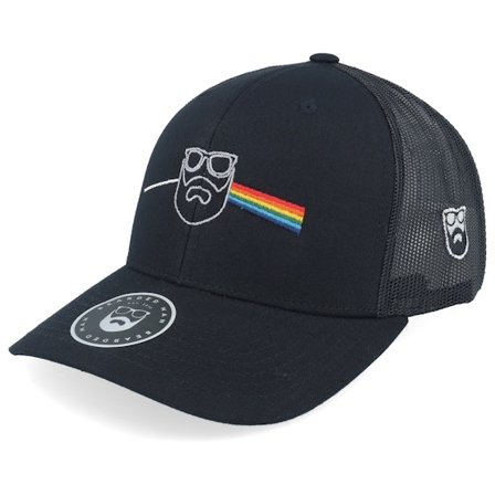 Bearded Man - Dark Side Of The Beard Black Trucker Trucker Black Cap - @ Hatstore