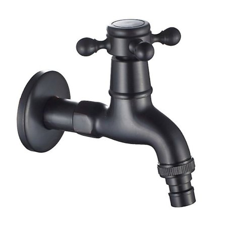 Veggopphengt servantkran, antikk messingkran, veggmontert kran, enkel kaldtvannskran, servantbatteri med ergonomisk håndtak, for vaskemaskin