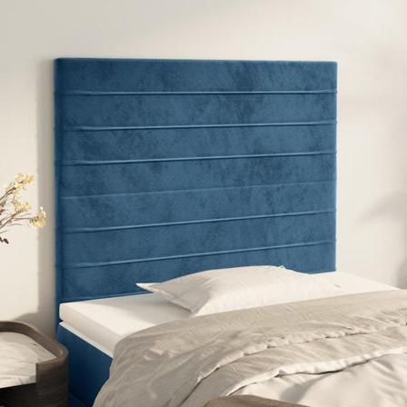 Vidaxl Huvudgavlar 2 St Mörkblå 100x5x78/88 Cm Sammet Blå
