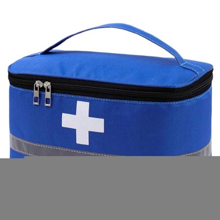 Førstehjælpspose med Forstærket Håndtag, Stor Kapacitet, Reflekterende Bånd, Rumdesign, Lynlås, Oxfordstof, Førstehjælper Opbevaring, Kompakt Nødpose