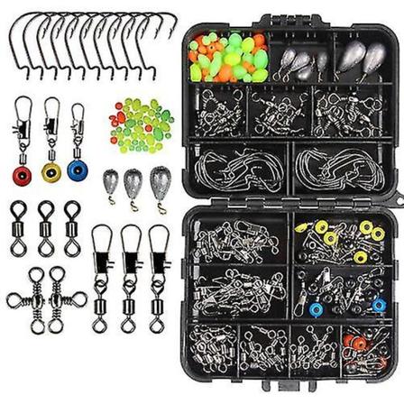 160 stk. Havfiske Tilbehør Kit Jig-kroker Klemme W/ Tackle Box