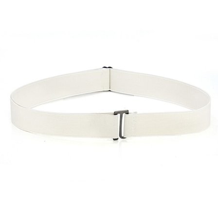 Näkymätön vyön solki Muovinen joustava vyö Naiset Miehet Säädettävä Valkoinen 3*105cm