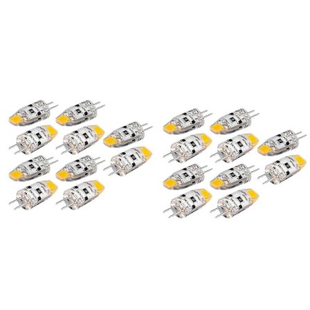 20x G4 LED-lampa 12v Dc Dimbar Cob Led G4-lampa 1.5w 360 graders spridningsvinkel för att ersätta 15w halogenlampa (wa- Perfet)