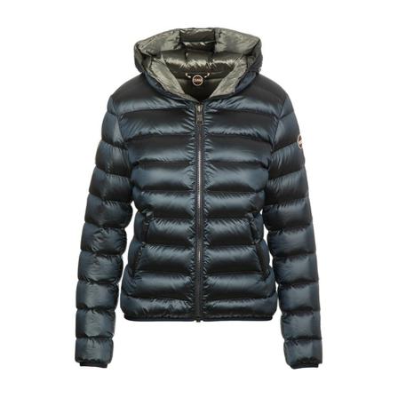 Colmar, Iridescent Down Jacket With Fixed Hood Blauw, Dames, Maat:S