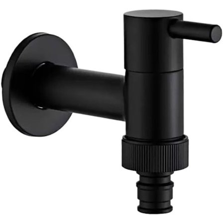 Väggkran - Material svart koppar - Väggmonterad - Hörnkran för badrum - Tvättmaskinskran