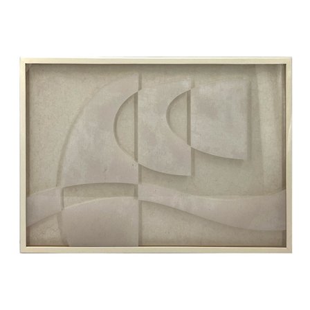 Ilmavat varjot -maalaus – 70x50x3cm, beige puu
