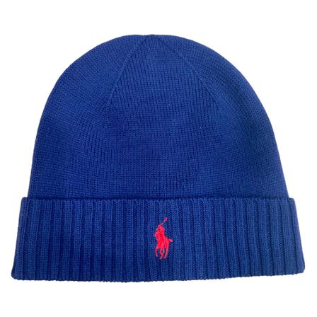 Polo Ralph Lauren, Beanies Blauw, Heren, Maat:ONE Size,wol