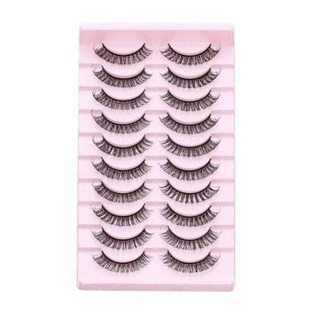 10 Par 3D Mink DD Curl Ryska Falska Fransar