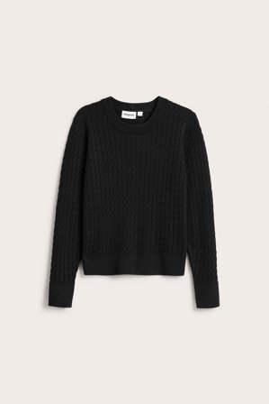 Kappahl | Sweter z dzianiny w warkocze | Czarne