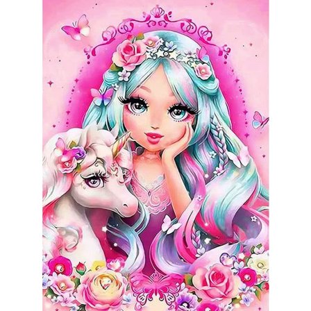 DIY Princess Full Diamond Painting Diamond Art Vuxen Hem Vägg D