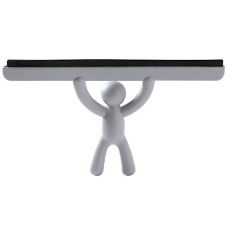 Dusj-skrape, hvit, størrelse 26,7x15,9x5,1cm