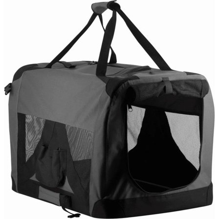 Companion Pet Soft Crate kuljetuskoppa, harmaa/musta, XXL - Companion