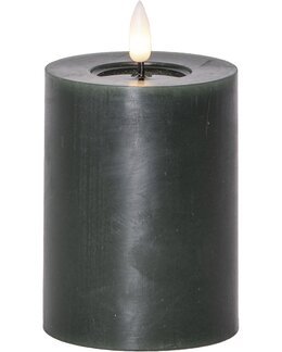 LED Bloklys Flamme Flow Grøn - 7,5 x 12,5 cm - Star Trading