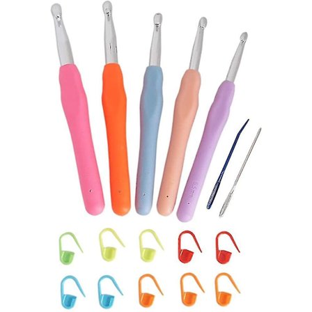 5 koukkusetti 6,5-10 mm Metalliset pehmeät kahvat Neulat Tarvikkeet