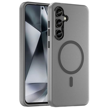 SKALO Samsung S24 FE Matte Translucent Hybrid Cover - Sort