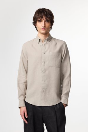NN.07 Arne 5708 Shirt Male Green Linen