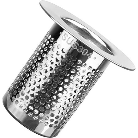 2-pakning avløpsfilter for badekar, dusjsil i rustfritt stål - kjøkkenvaskstopper, avløpsfilter - for bad, balkong