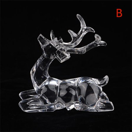 1. Krystal Hjorte Figurer Skrivebordspynt Transparent Elg Rei{hw}