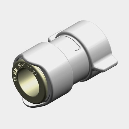 Adapter Whale Adaptor, kunststof, Whale Quick Connect 15 mm (WS15) (intern) naar 1/2" G (BSP) (intern), wit, 2-pack