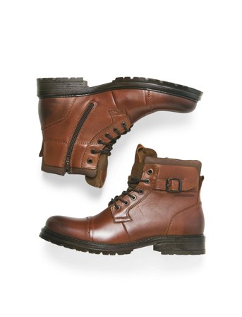 Jack & Jones Jfwdexter Leather Boot Sn - Brown - 43