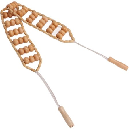 Ryggmassage Rulle, Trä Massagerep, Trä Massagebälte För Rygg, Nacke, Axlar, Cellulitmassageverktyg