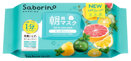 Saborino Morning Facial Sheet Mask Minty Fresh N Ansiktsmask & peeling Unisex 32pcs