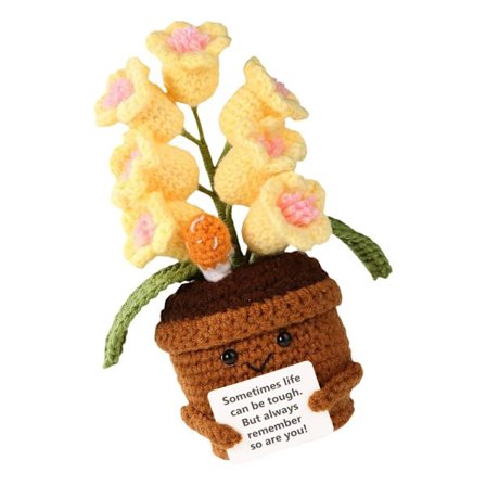Positiv Blomst Emotionel Støtte Hæklet Plante Positiv Hæklet Blomst
