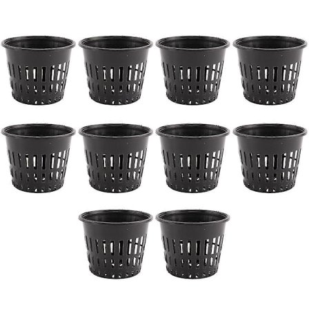 10 kpl 3 tuuman kestävät verkkoruukut Hydroponinen Aeroponinen istutus Kasvatus Kloonaus Musta