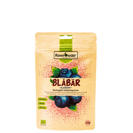 Rawpowder Økologisk Blåbærpulver 125 g