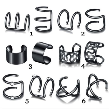 12st/ Set Ear Cuffs Leaf Ear Cuff Clip Örhängen