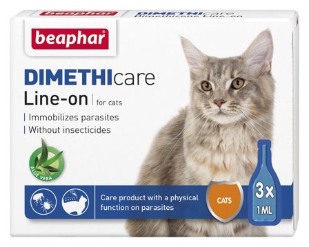Beaphar Dimethicare Line-On Flått- og Loppemiddel til Katt