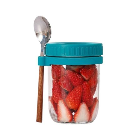 Mælk Morgenmad Glas Gradueret Krukke GRØN 350ML 350ML