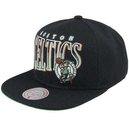 Mitchell & Ness - NBA Schwarz Snapback Cap - Boston Celtics Line Work Black Snapback @ Hatstore