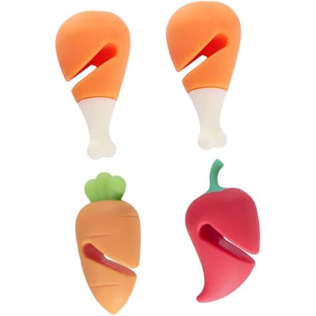 4 stk. låg holder ske holder cutie holder silikone ske hvile