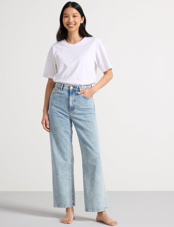 Lindex Trousers Denim Hanna Lt Blue - Blue - 36