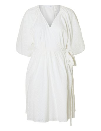 Selected | Slfhannah 2/4 Short Wrap Broderi Dress D | 38