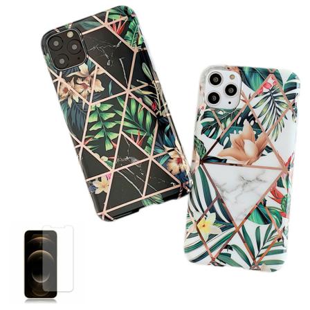 iPhone 11 Pro - Geometrisk Blomster Etui Svart