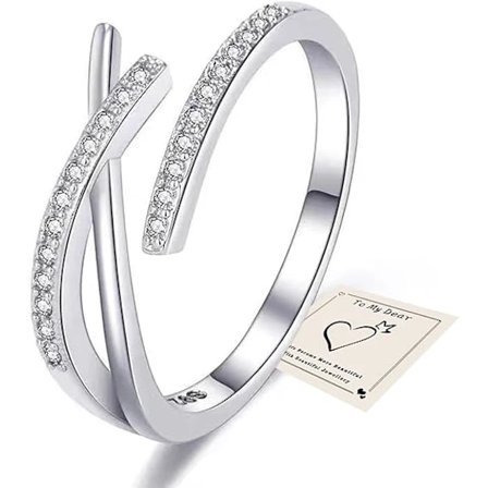 【PP】Oro Ringe til Kvinder Mænd, Hypoallergen Sterling Sølv Ring Justerbare Fidget Ringe