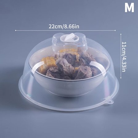 Mikrobølgeskål Anti-sprut deksel Beskyttelseslokk med dampventiler